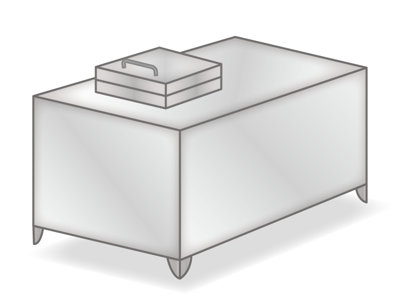 100リットル備え付け回収容器イメージ